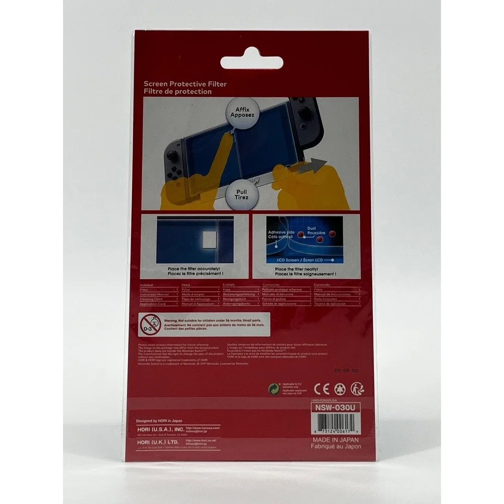 HORI Screen Protective Filter for Nintendo Switch Brand New‎ Sealed